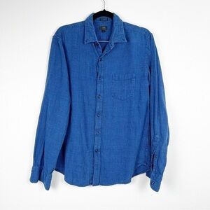 J Crew‎ Button Up Shirt Blue Sz L